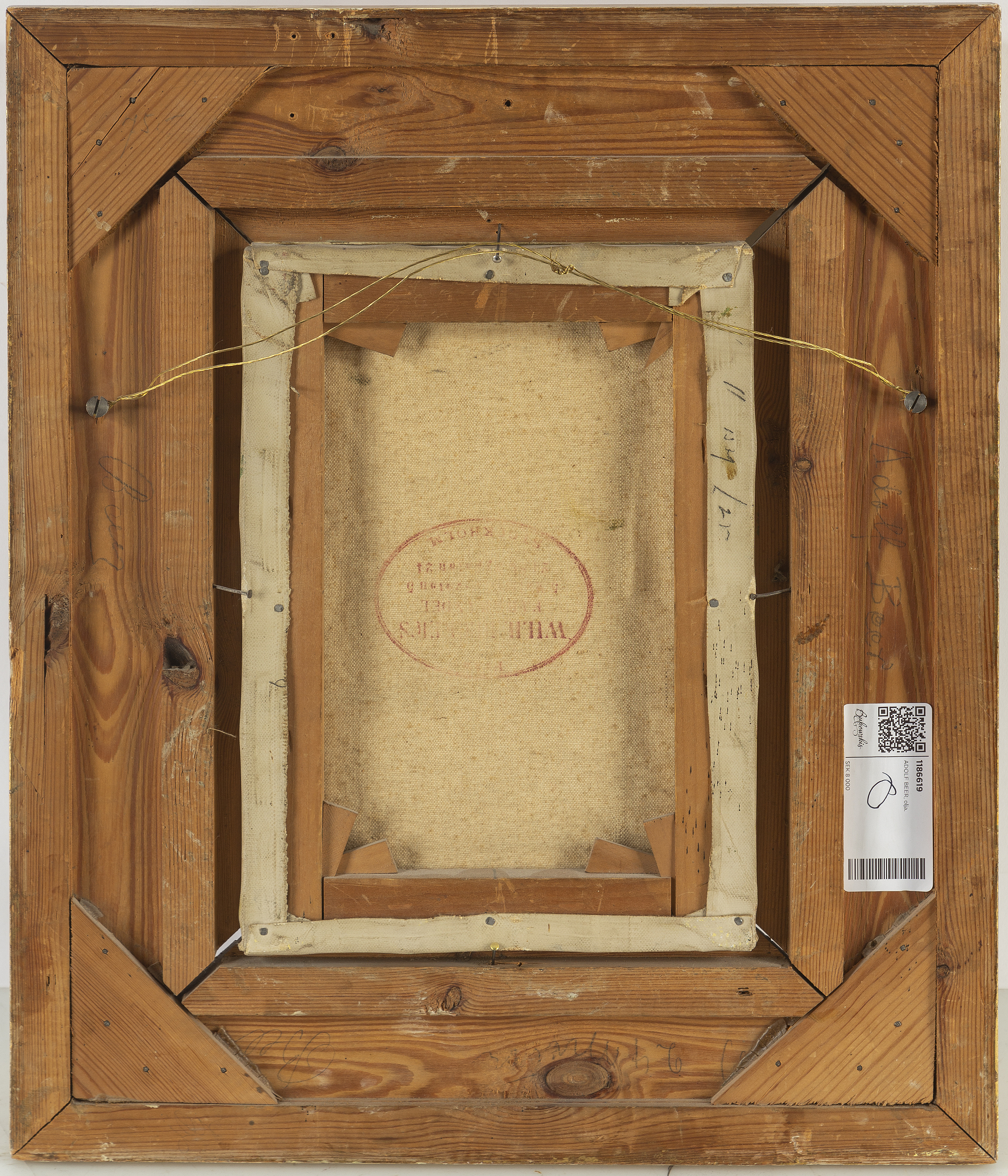 ADOLF BEER, oil on canvas, signed. Bukowskis