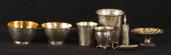 11965. PARTI SILVER, 8 delar, Ryssland, Sverige, England 18001900-tal.