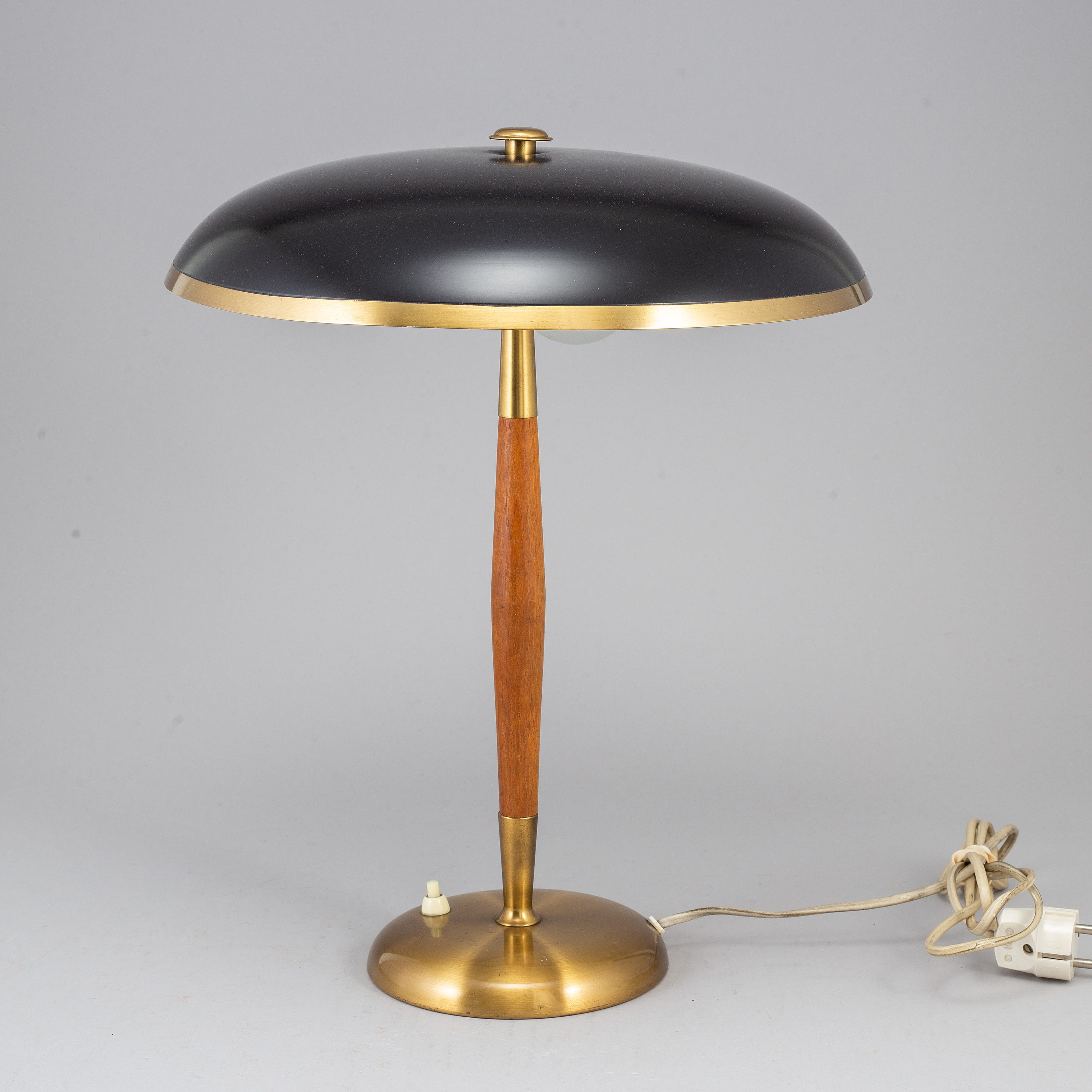 Boréns Boras table Lamps Glass with original straw shade Sweden 1960