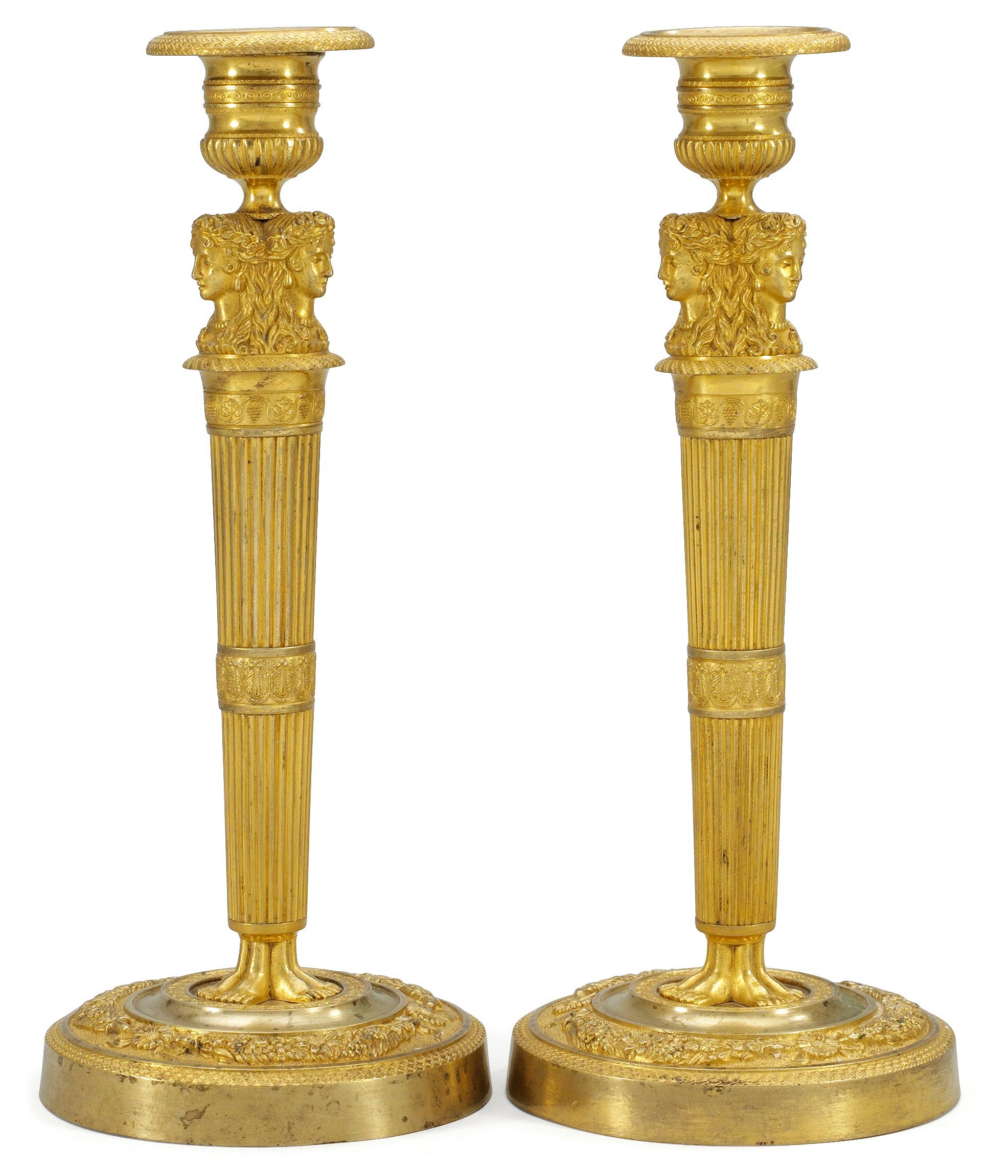 A pair of French Empire candlesticks. Bukowskis
