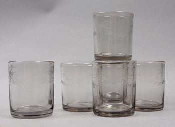 120225. SELTERSGLAS, 6 st, gustaviansk stil. Reijmyre.