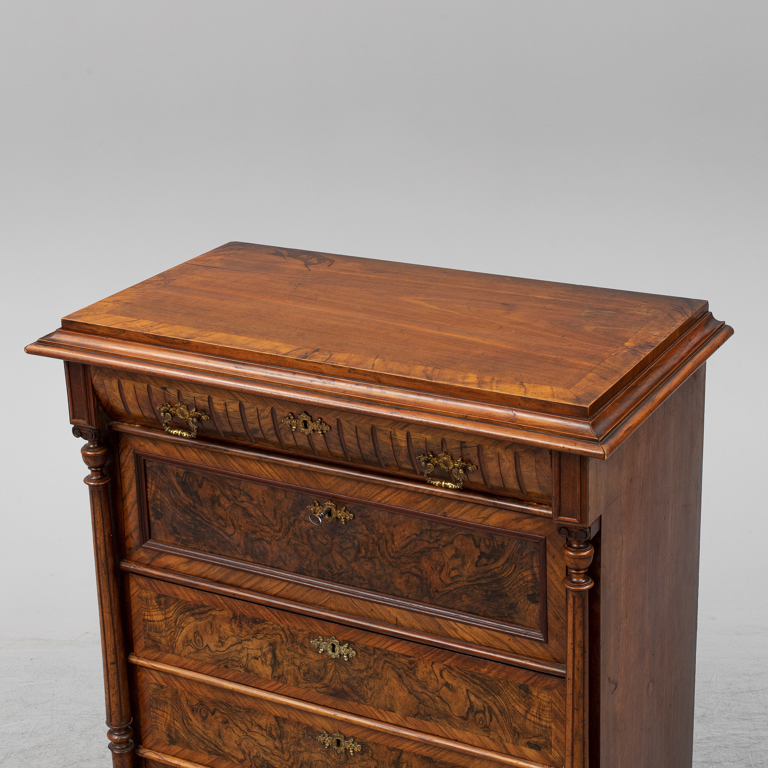 A Late 19th Century Writing Chest Of Drawers Bukowskis