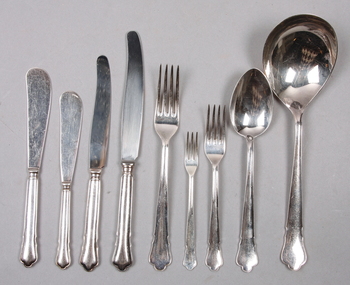 120687. BESTICKSERVIS, 71 delar, nysilver, GAB, 1900-talets mitt.