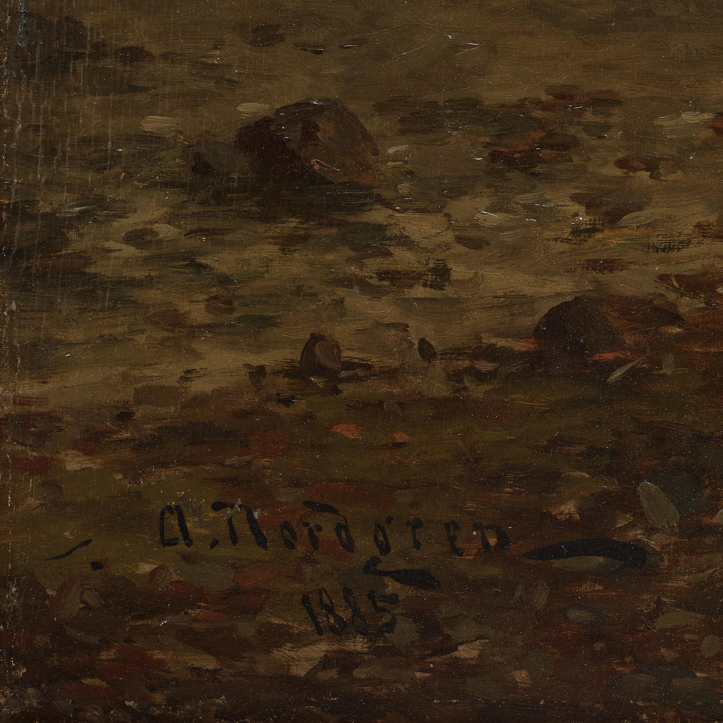 AXEL NORDGREN, oil on canvas, signed A. Nordgren and dated 1885