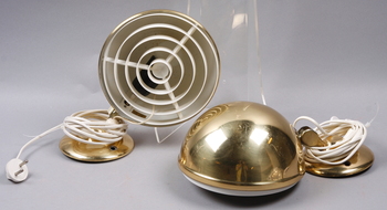 121461. VÄGGARMATURER, ett par, mässing. Elit, Danmark.