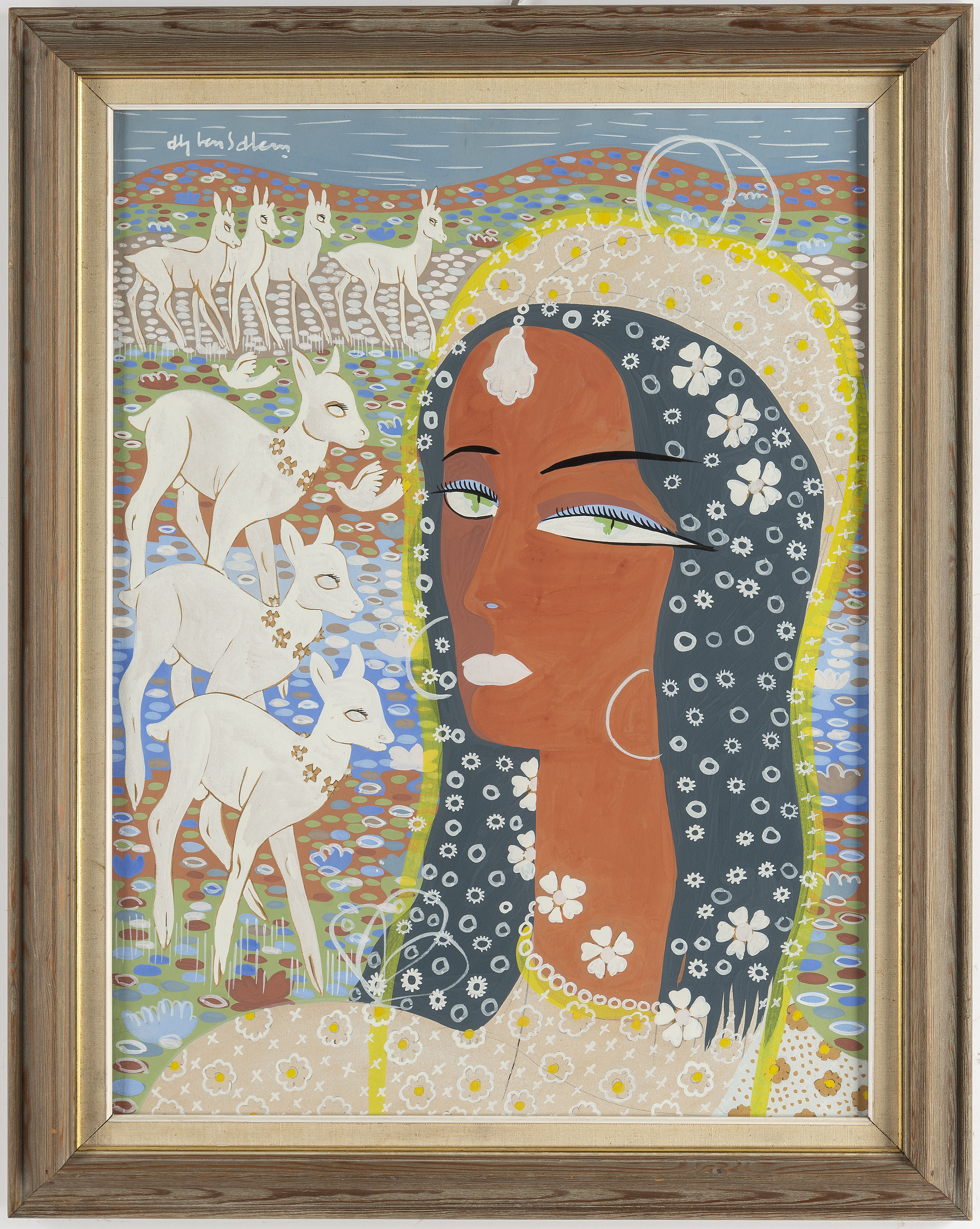 ALY BEN SALEM, gouache, signerad. Bukowskis