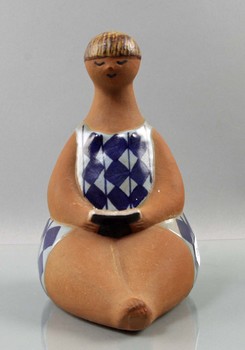 122489. FIGURIN, stengods, Amalia, Lisa Larson.