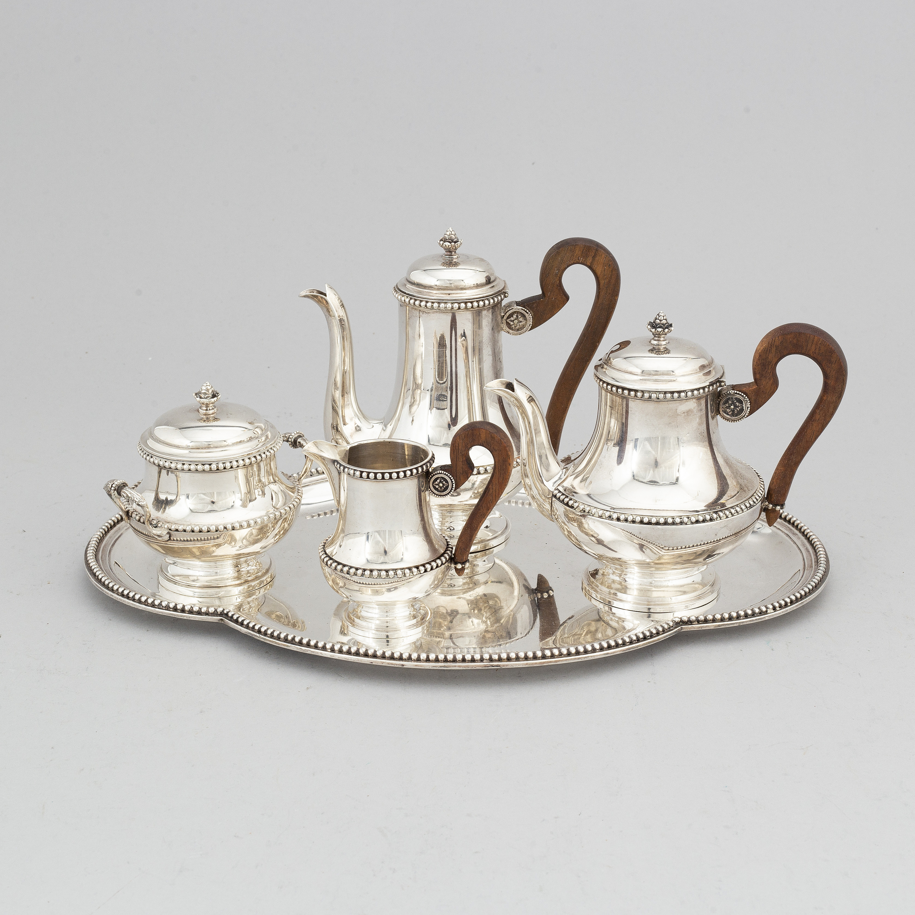 S five piece silver coffee set, Paris, France, early 20th Century ...