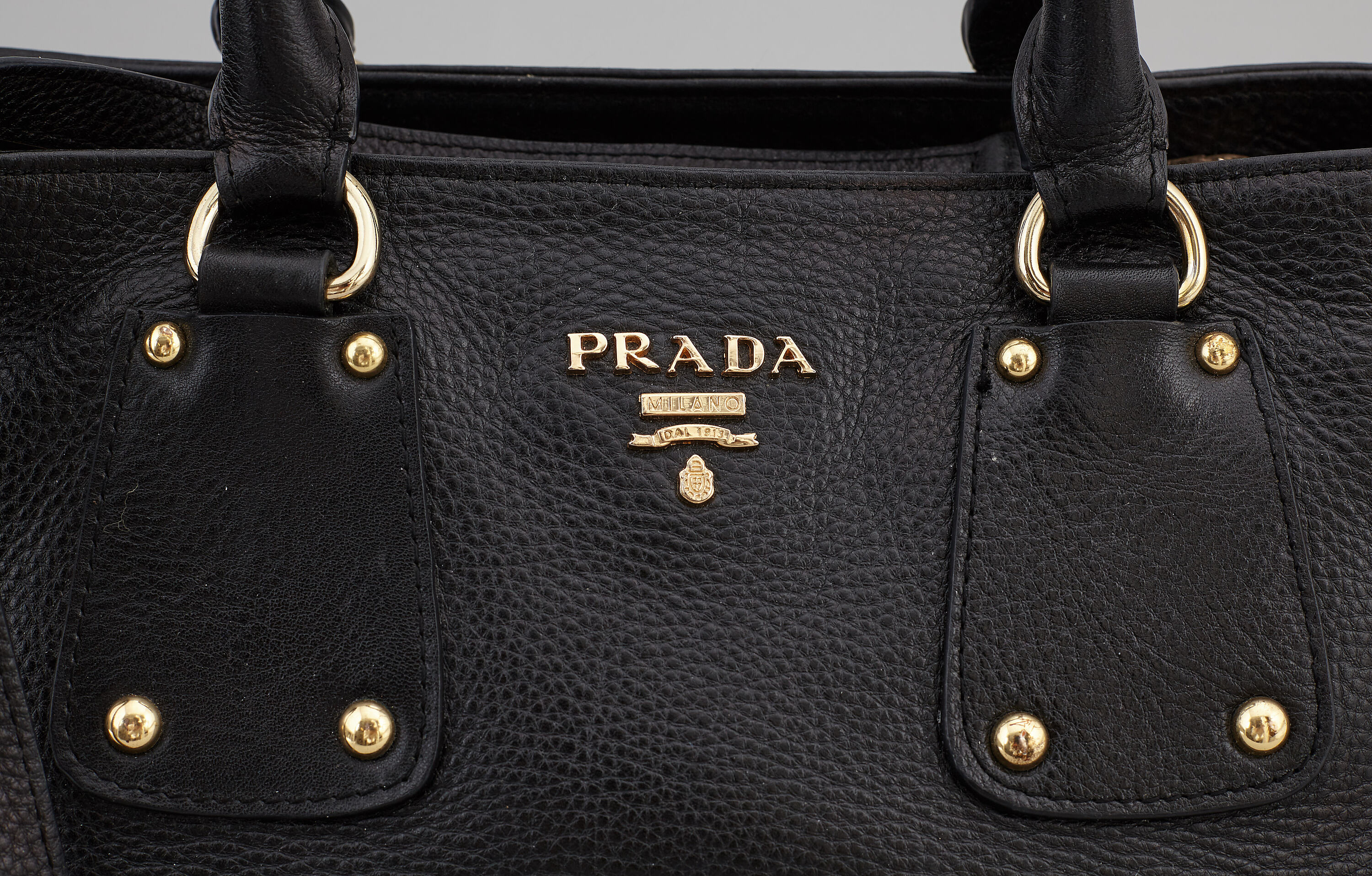 prada black leather purse