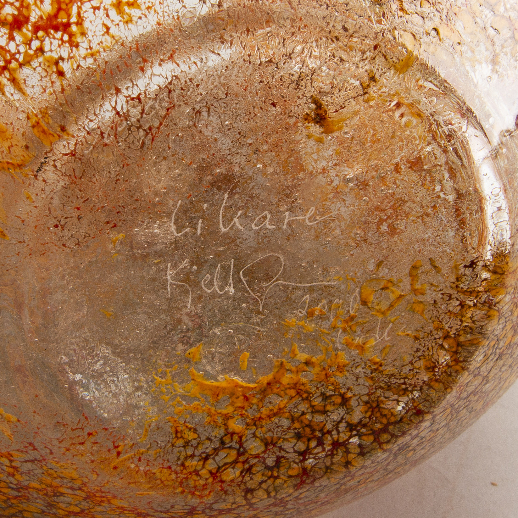 KJELL ENGMAN, a "Dino" Kosta Boda glass vase. Bukowskis