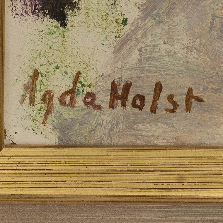 AGDA HOLST, a signed oil on board. - Bukowskis