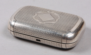 124839. CIGARETTETUI, silver, Ryssland, 1880-tal.