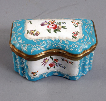 125393. SKRIVSTÄLL, emaljarbete, 1800-talets slut.