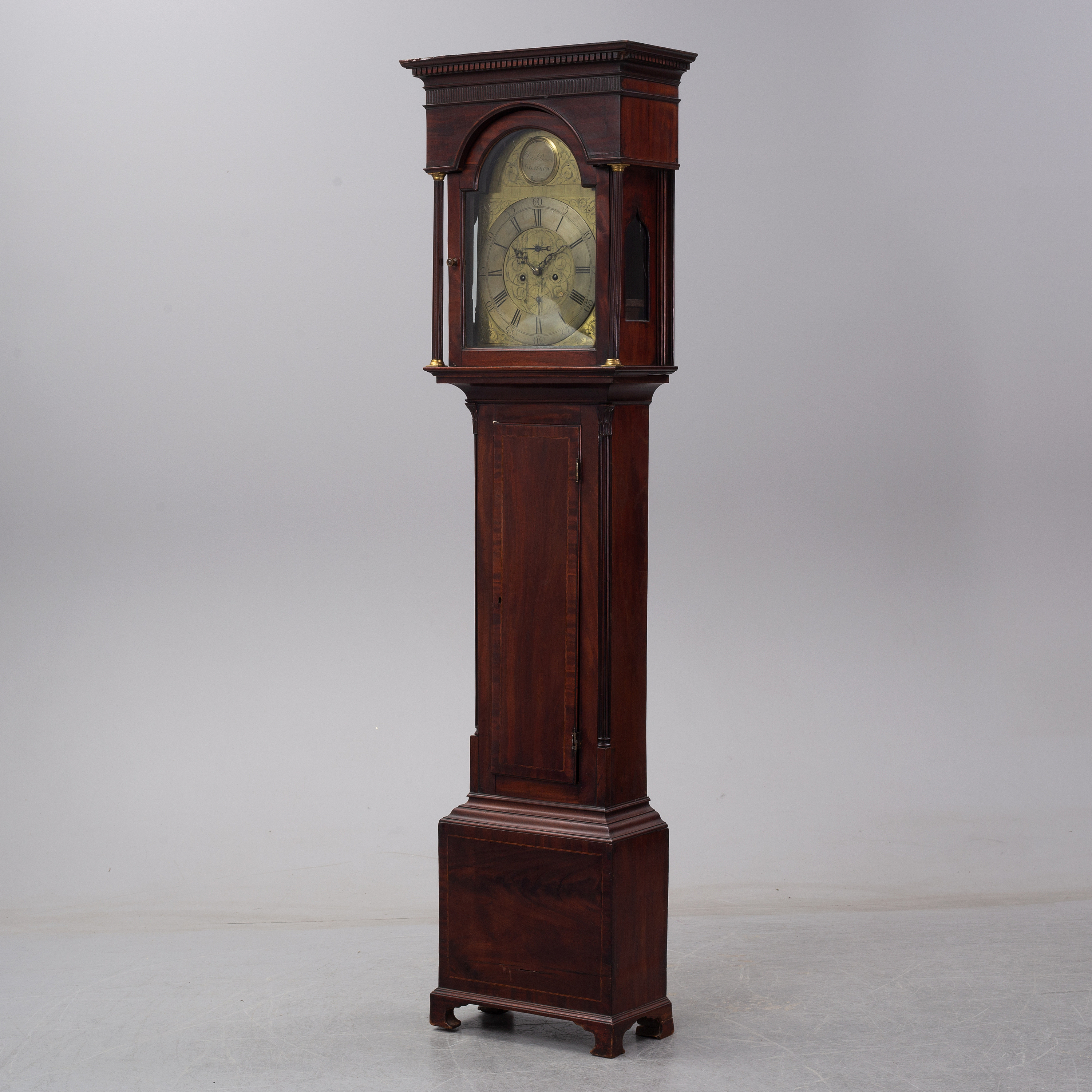 Longcase clock, Scotland, signed Dan Brown Glasgow. 19th century