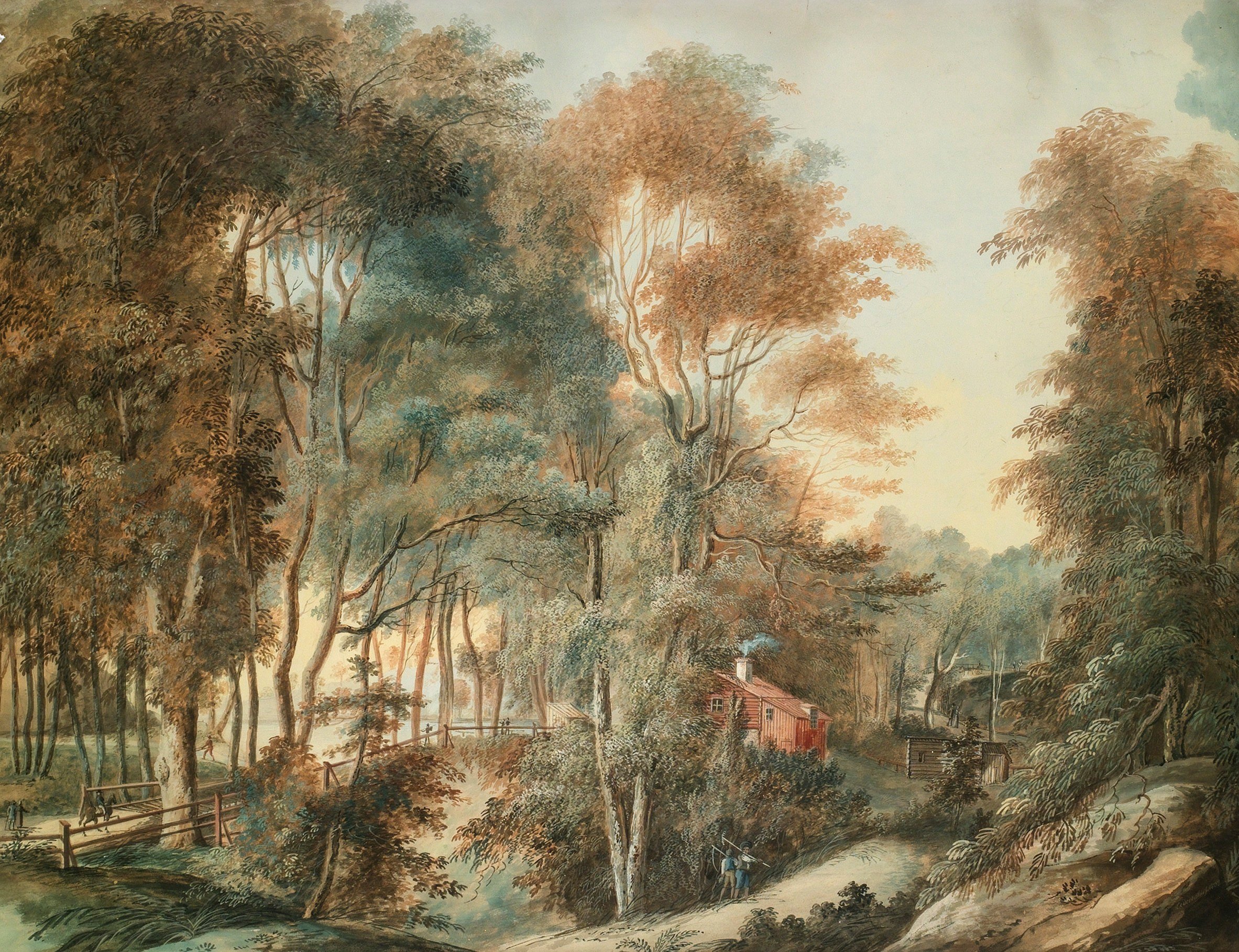 Axel Fredrik Cederholm, Landskap med figurstaffage. Bukowskis