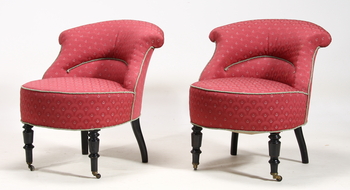 128153. FÅTÖLJER, ett par, sent 1800-tal.