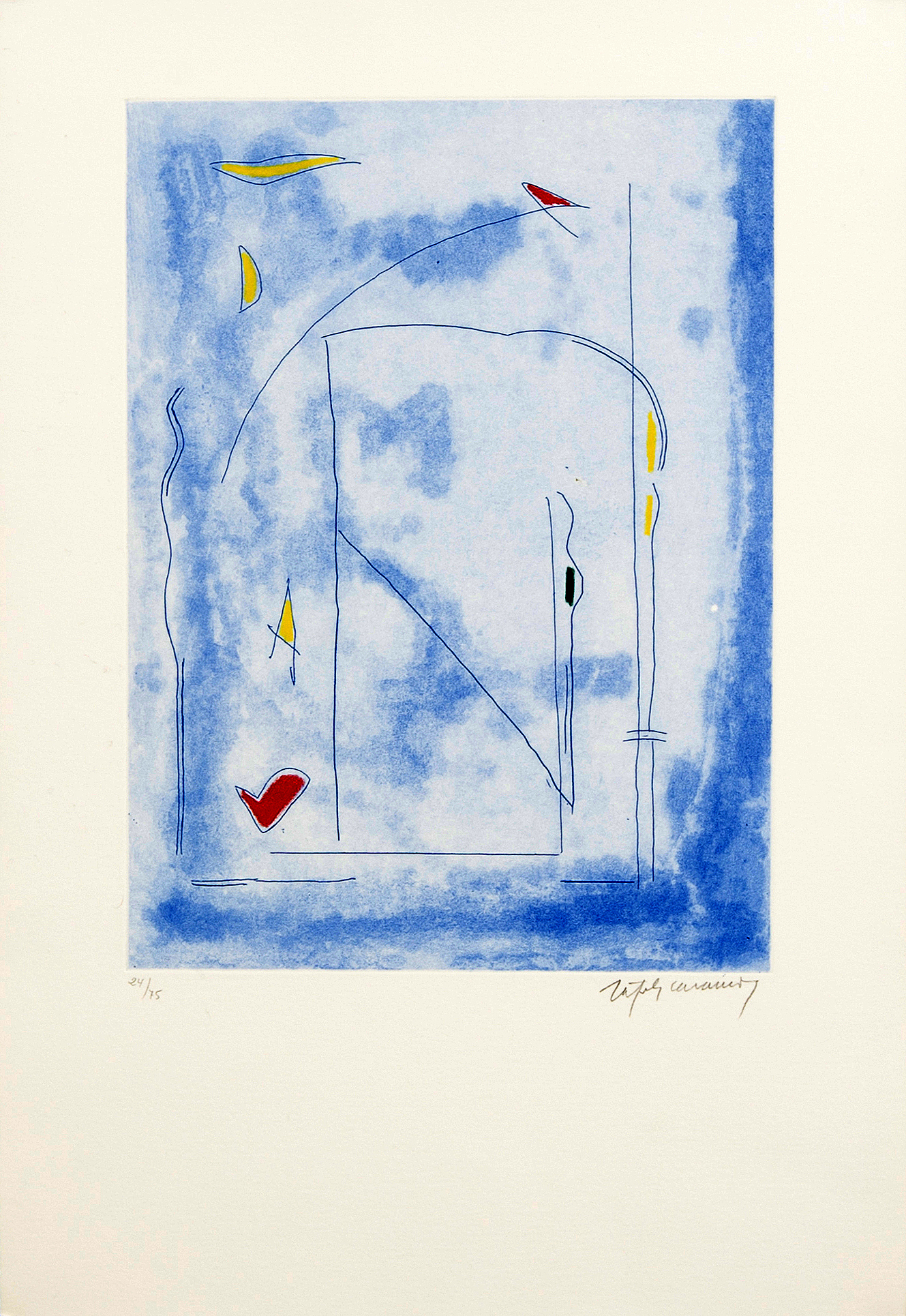 3075 Abstract Alberto Rafols Casamada SN Hand signed Aquatint Etching
