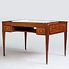 A late Gustavian 18th century faience tea table, attributed to G Iversson.