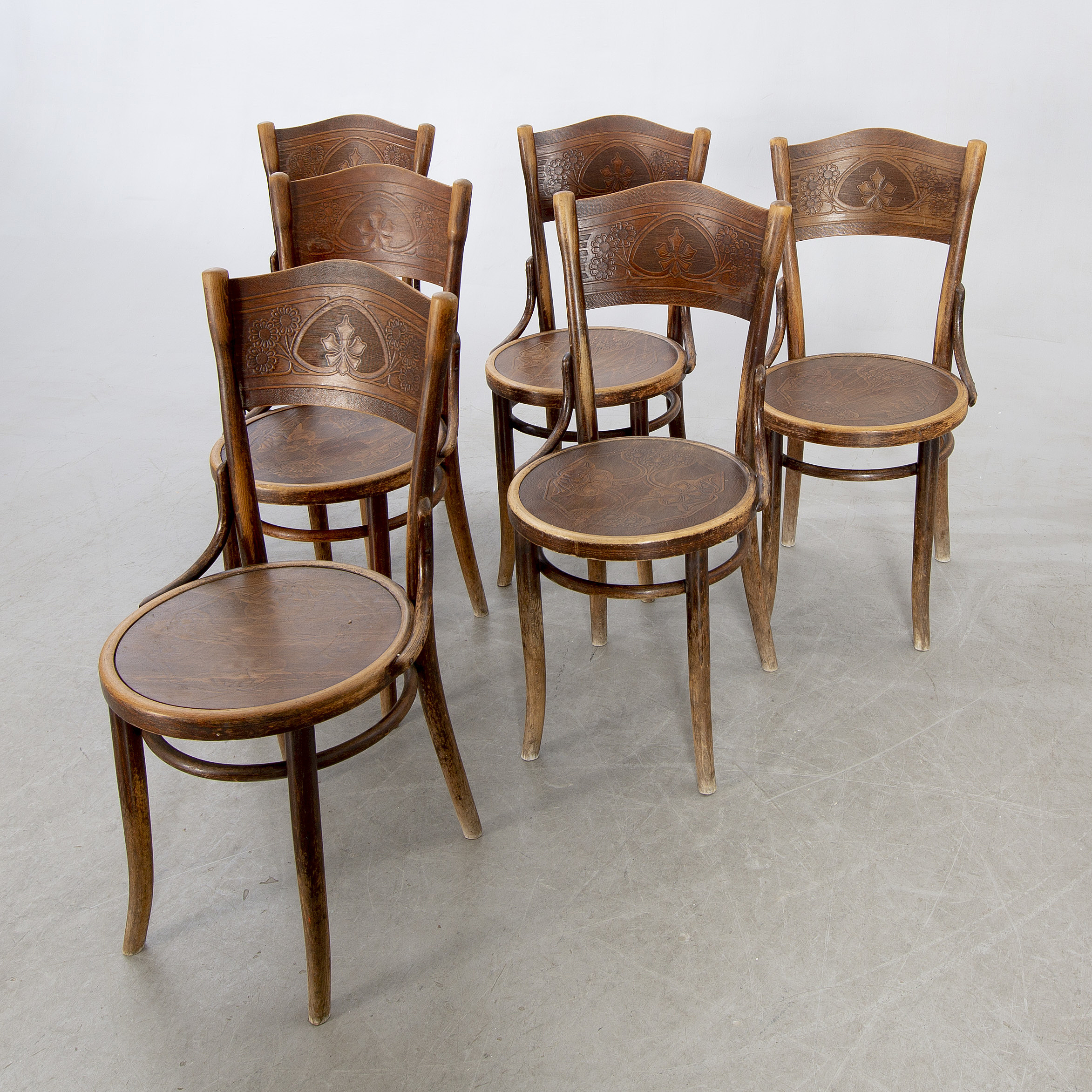 A set of six chairs, ca 1900. Bukowskis