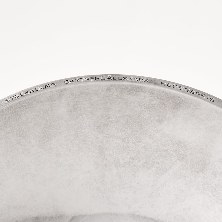 Atelier Borgila, skål, Stockholm 1930, sterling silver, komponerad av Erik Fleming.