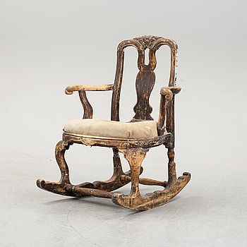 Baroque Rococo Rocking Chairs A rococo rocking chair, 18th Century. - Bukowskis