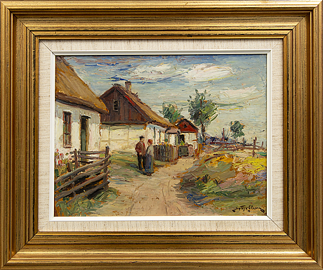 Gottfrid Olsson, oil on panel sigend. Bukowskis