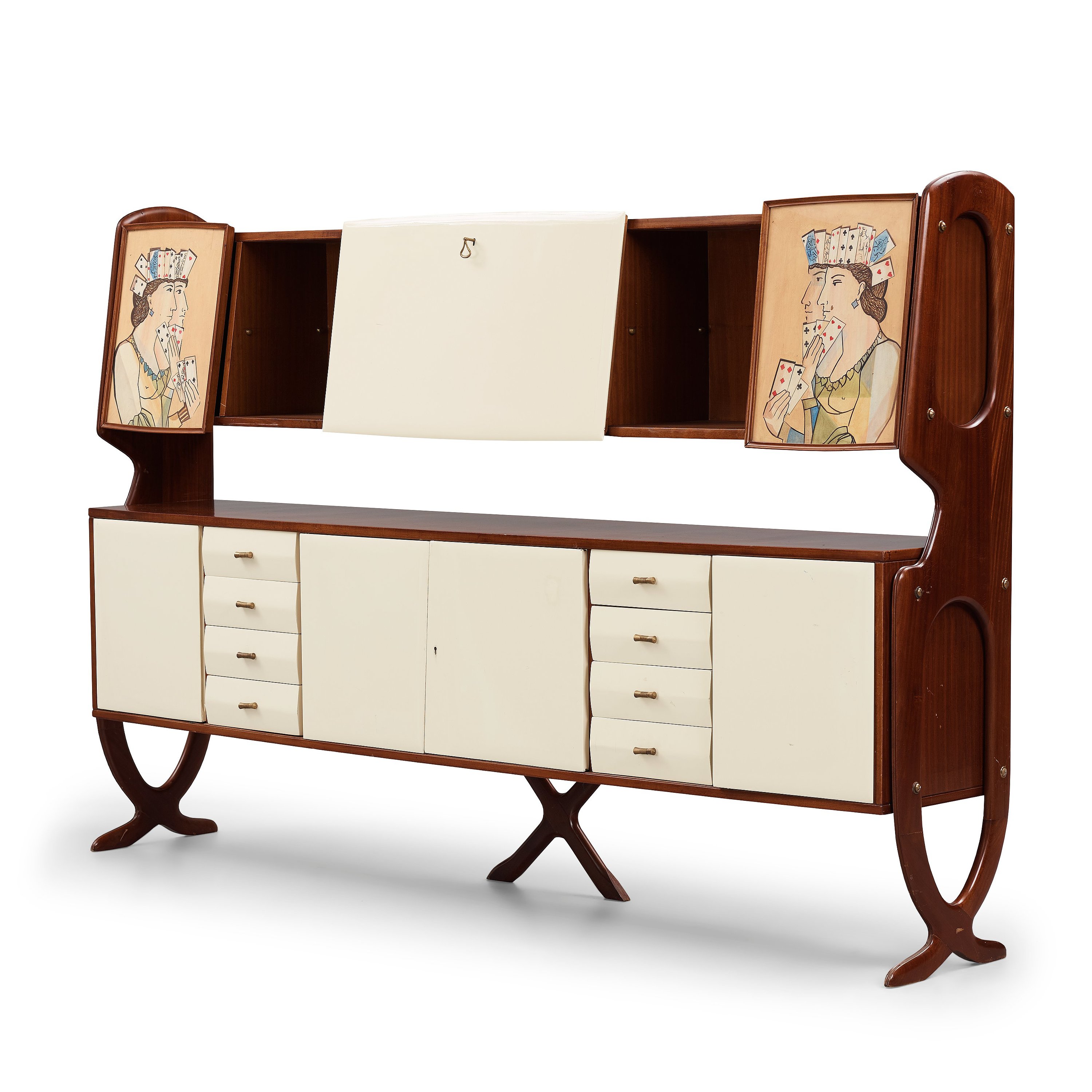 Gio Ponti Piero Fornasetti A Unique Cabinet Executed For The MS Gio Ponti Piero Fornasetti A Unique Cabinet Executed For The MS
