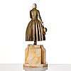 Demetre Chiparus, skulptur "Hush", patinerad brons, Paris 1920-tal.