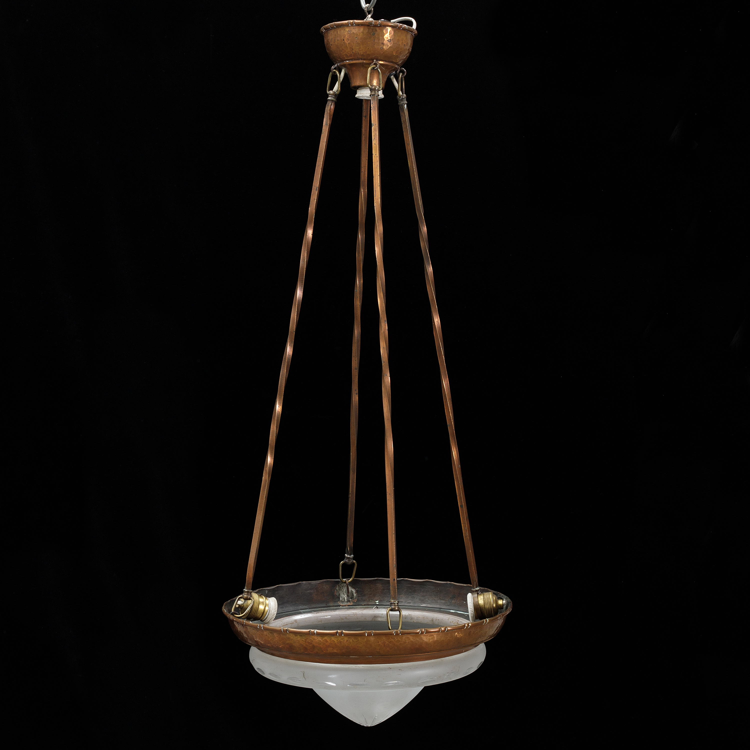 A Jugend copper ceiling lamp, early 20th century. Bukowskis