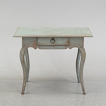 A painted Swedish rococo table, second half of the 18th century ...