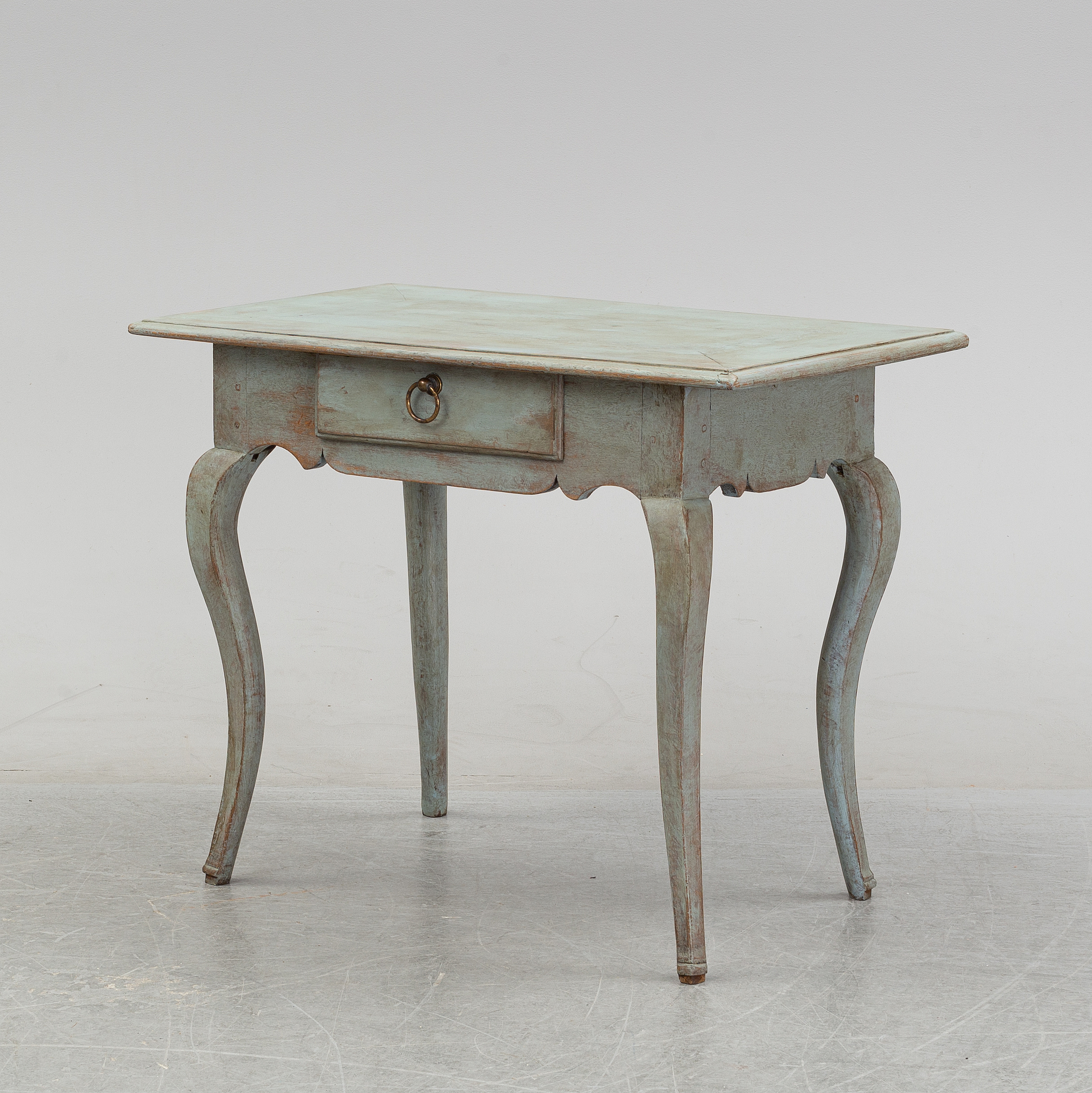 A painted Swedish rococo table, second half of the 18th century ...