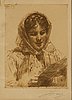 Anders Zorn, etsning, 1913, signerad i blyerts.