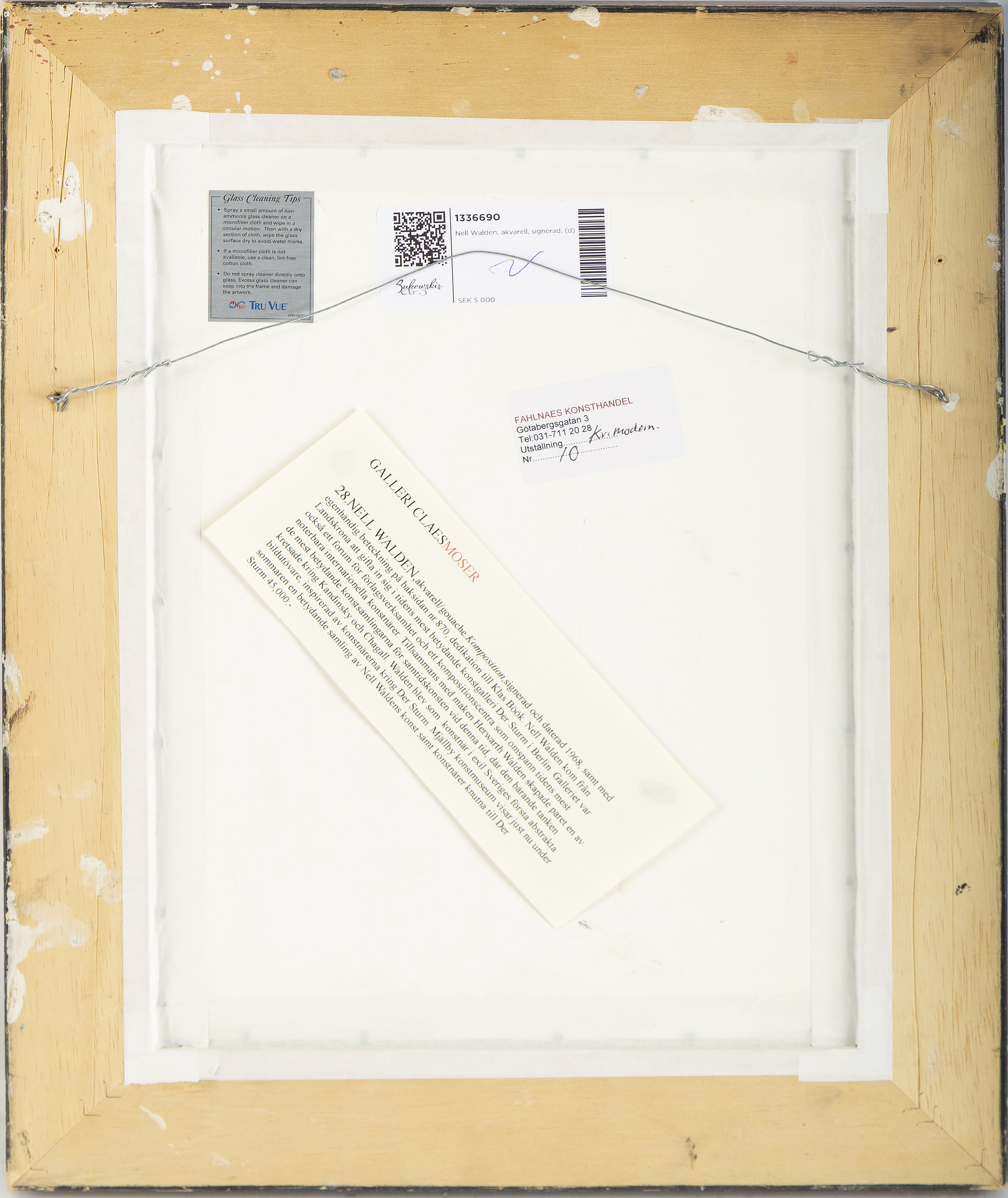 Nell Walden, watercolour, signed. Bukowskis