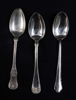 135025. DESSERTSKEDAR, 1062, silver. Div mästare. Chippendale, Gammal fransk och Engelsk snäck.