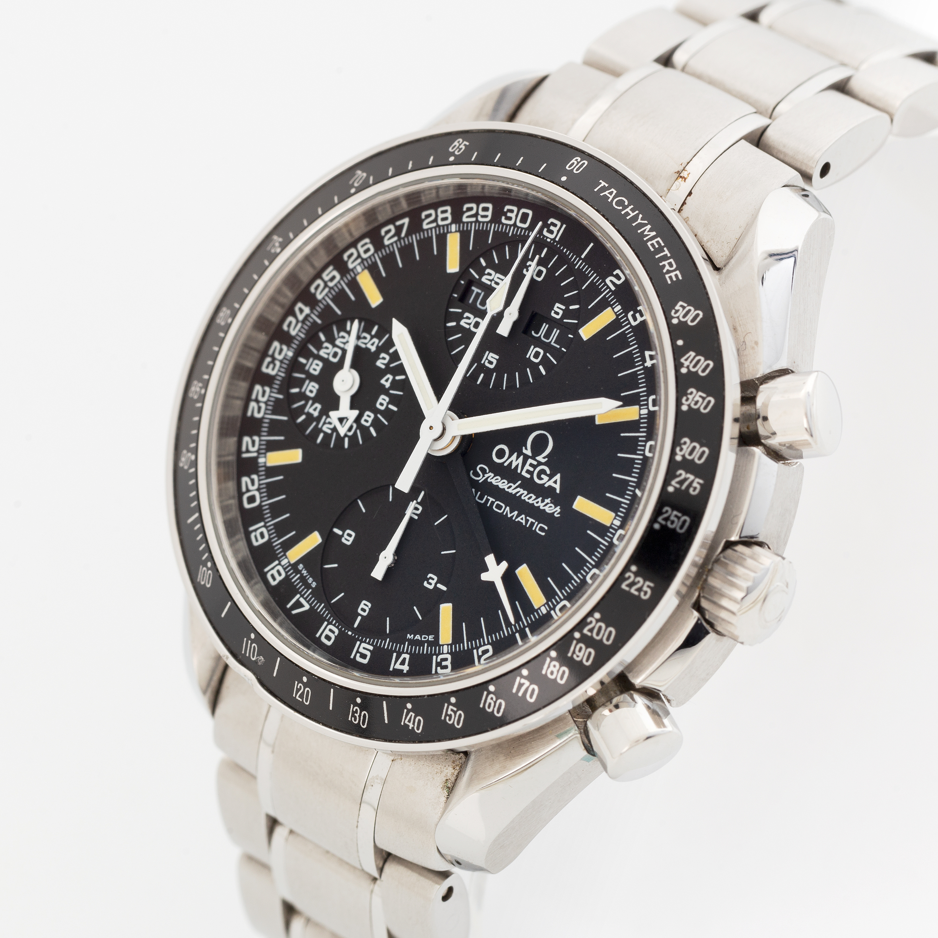 Date, chronograph, wristwatch, 39 mm 