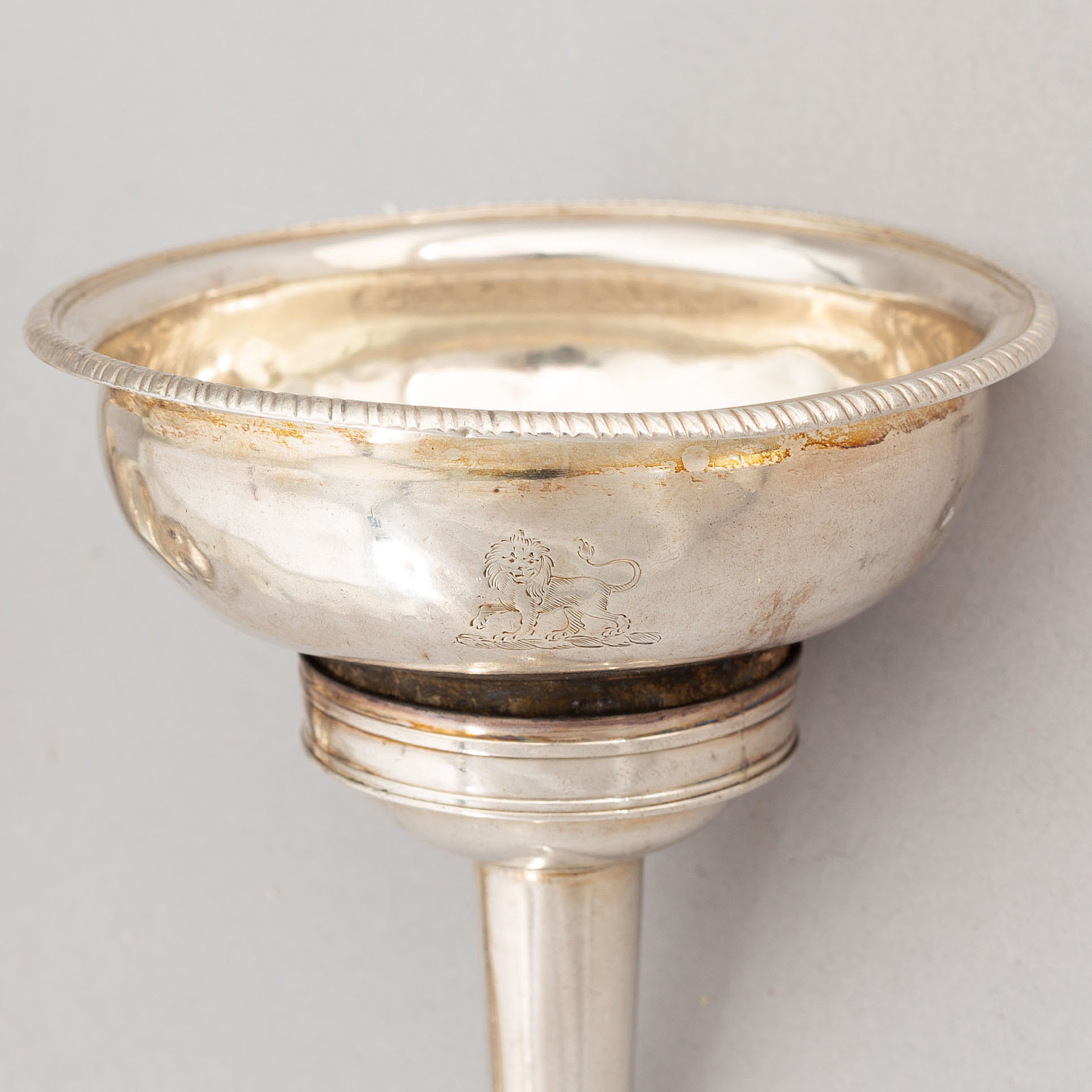 Three silver strainers, including London 1774, Dublin 1804. Bukowskis