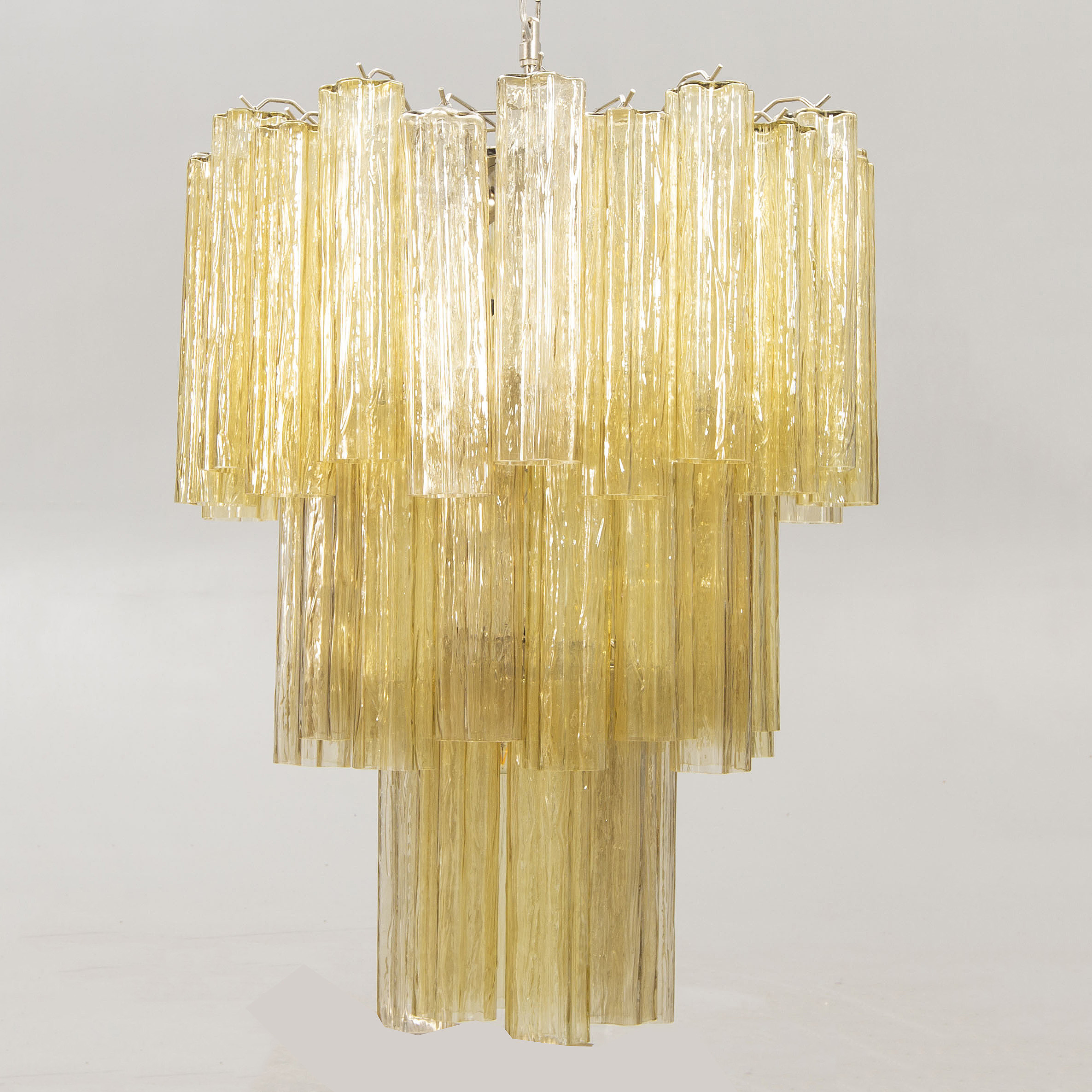 A Toni Zuccheri glass and chrome chandelier for Murano around 2000 ...
