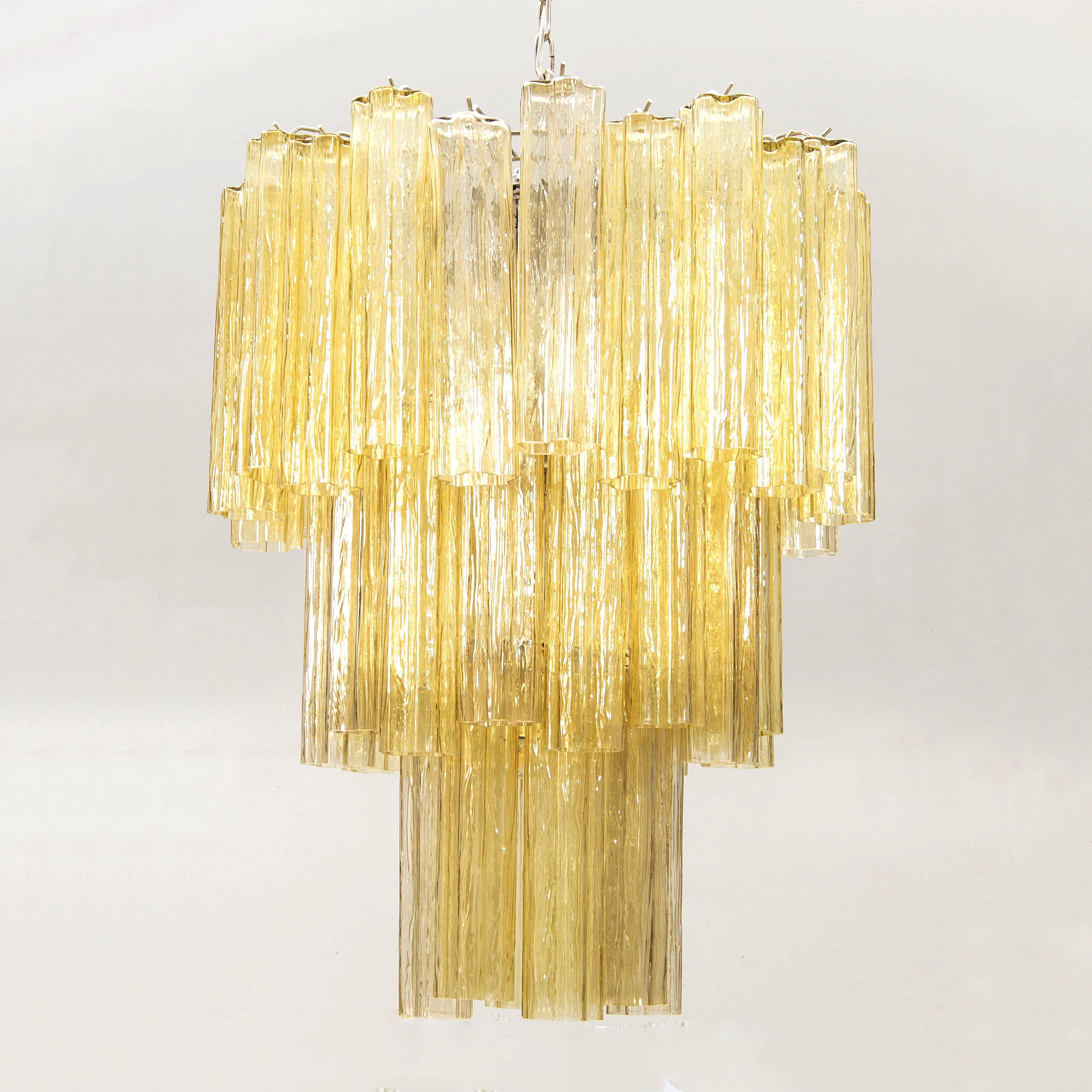 A Toni Zuccheri glass and chrome chandelier for Murano around 2000 ...