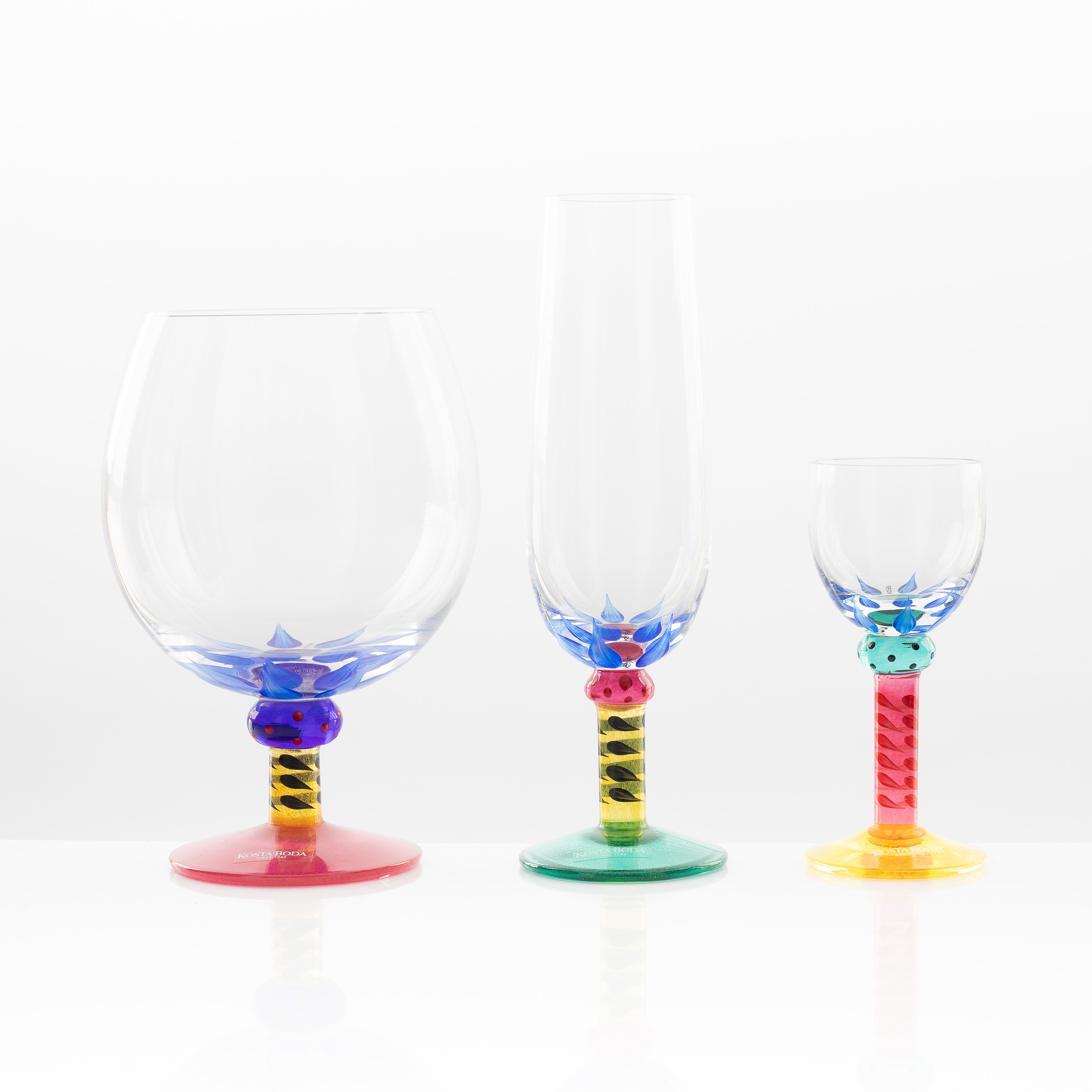 Ken Done, glasservis, 57 delar, "Palm Tree", Kosta Boda. Bukowskis