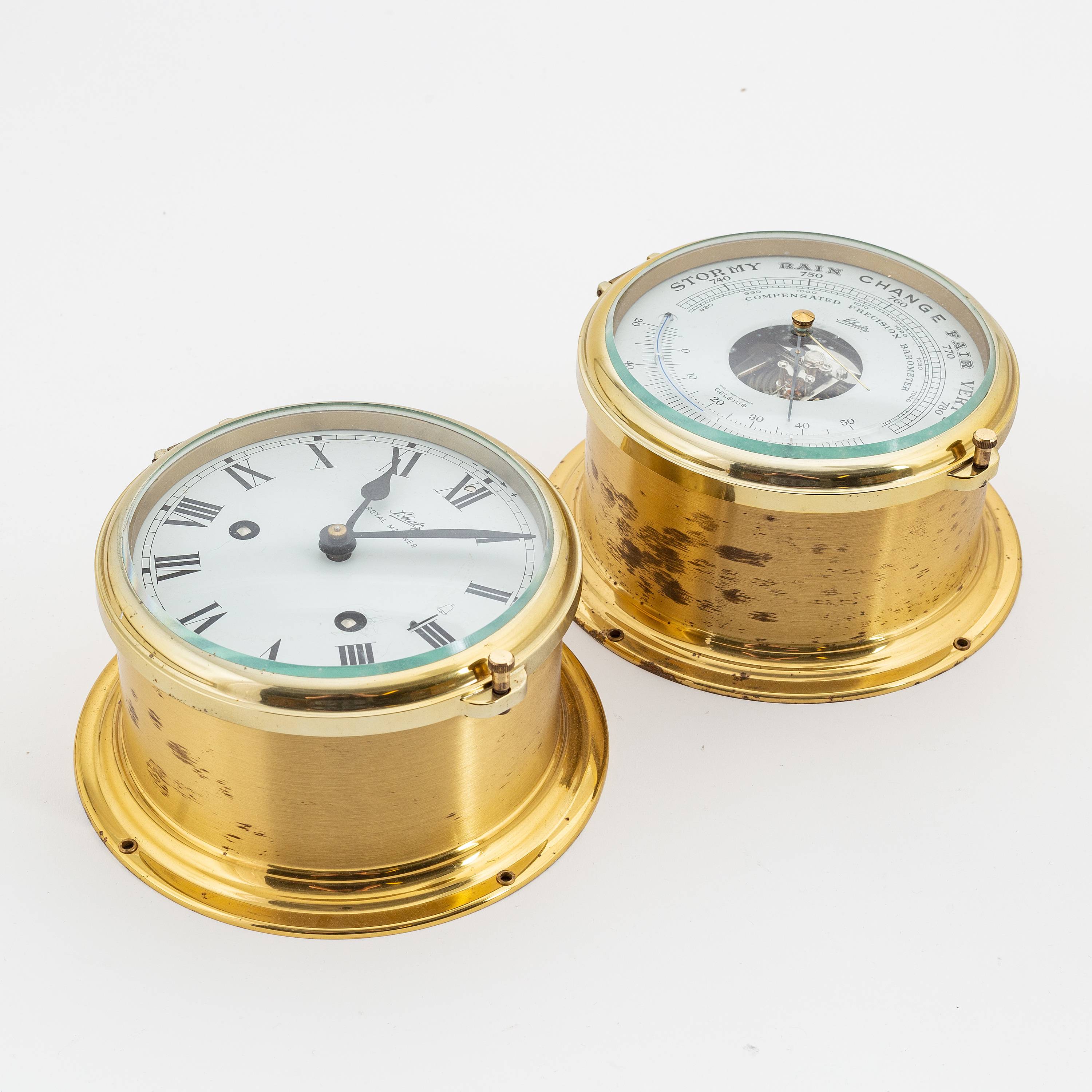 A ship clock and a barometer, Schatz, West Germany, second half of the