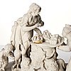 Figurgrupp, keramik. Italien, Vinovo, märkt 1817.
