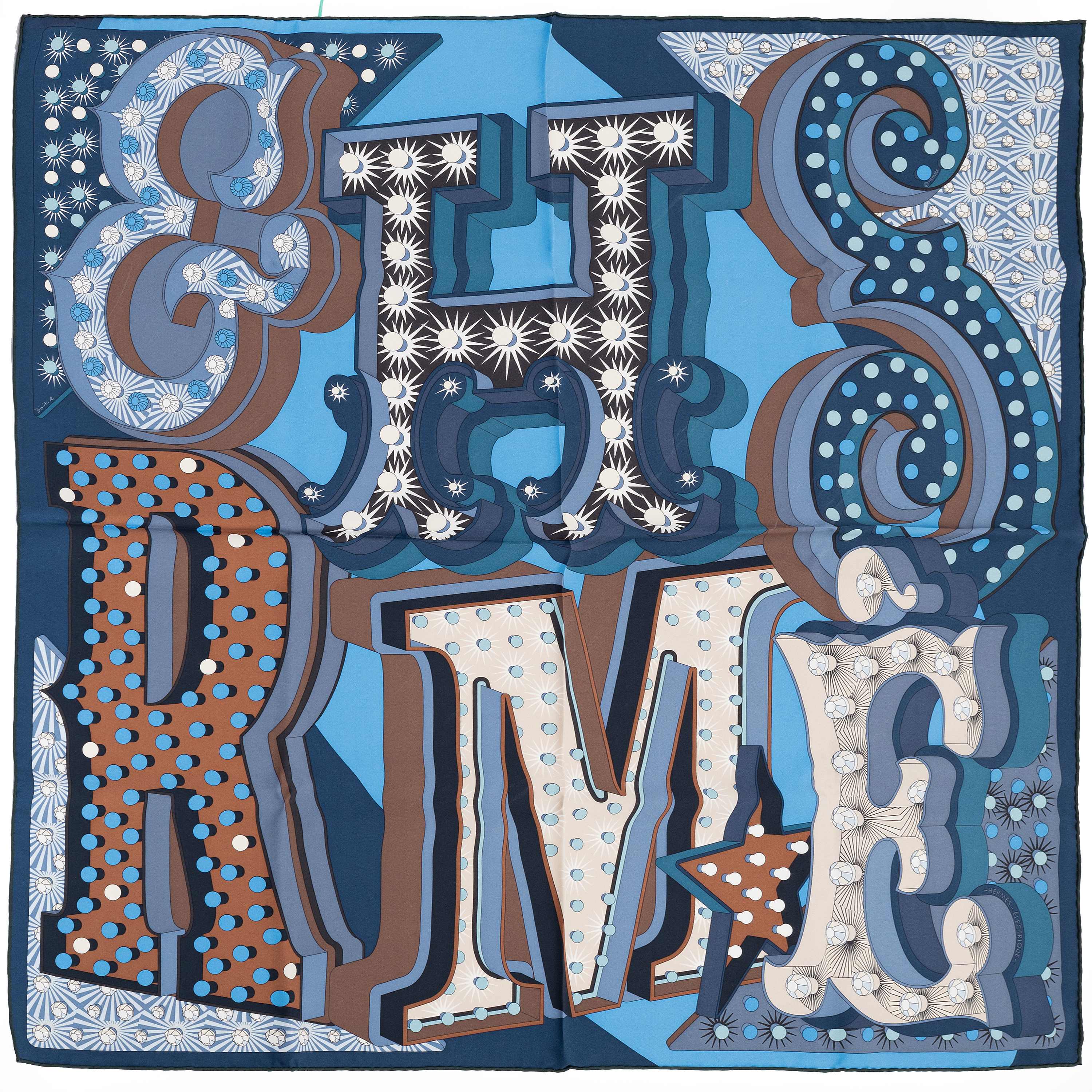 hermes electrique scarf 45