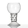 Pokal, glas. Skånska glasbruket, 1700-tal.