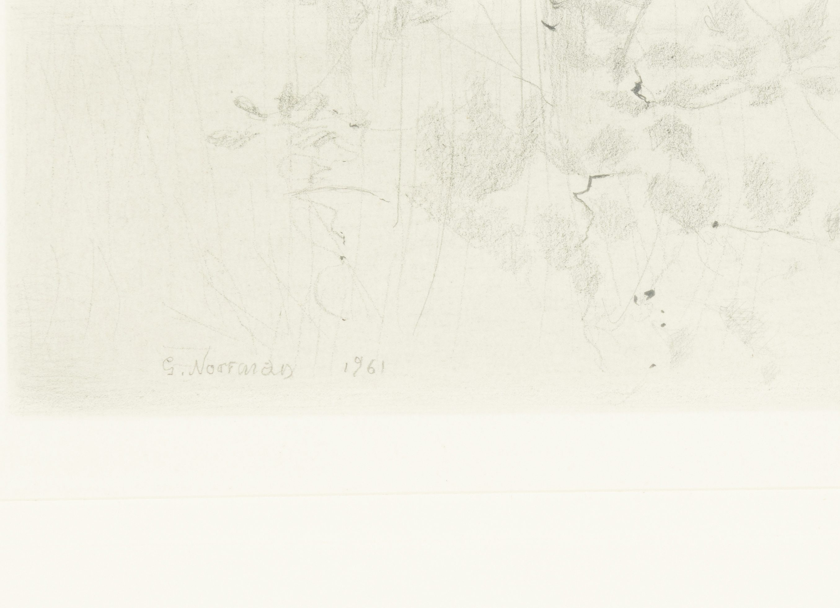 Gunnar Norrman, pencil, signed and dated 1961. - Bukowskis