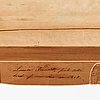 A Gustavian table by G Haupt (master in Stockholm 1770-1784), signed and dated 1781.