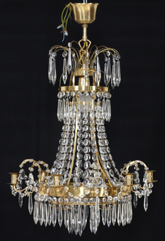 140551. LJUSKRONA, gustaviansk stil, 1900-tal. H 75.