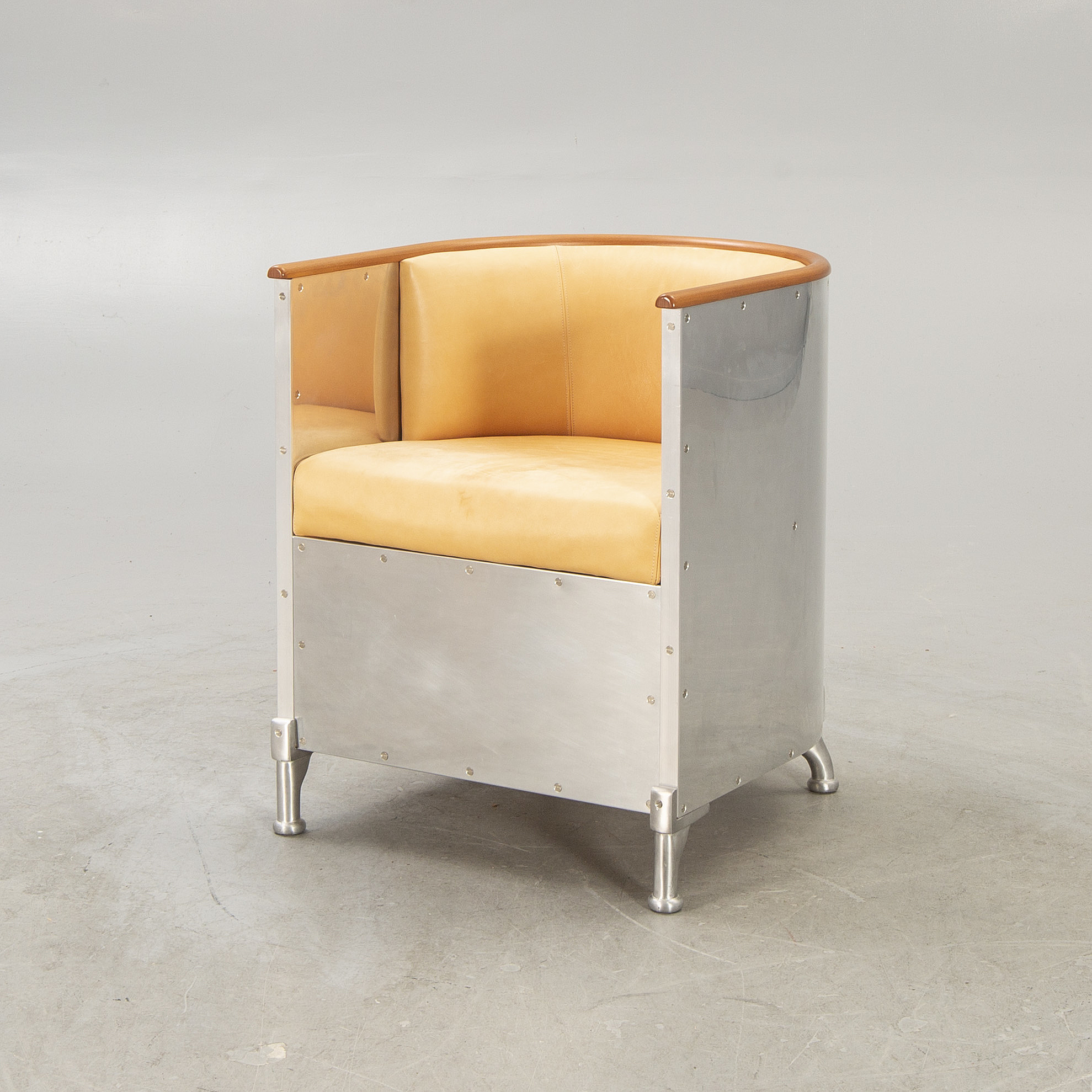 Mats Theselius, fåtölj, "Aluminium chair" Källemo sent 1900-tal ...
