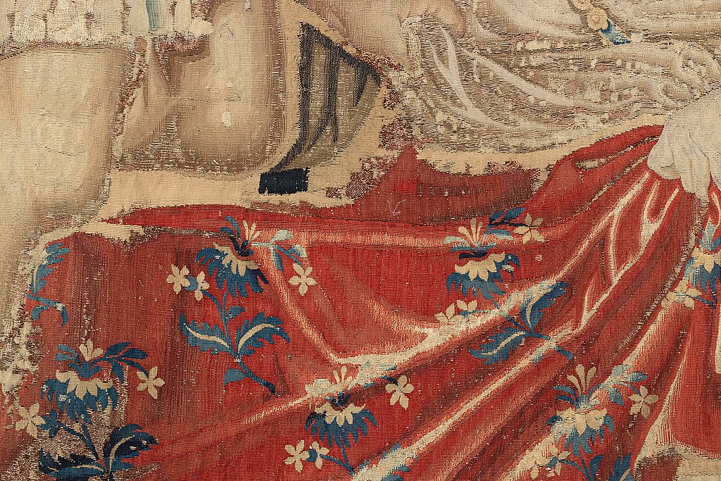 A tapestry, "The death of Messalina", tapestry weave, ca 312 x 220 cm, France/Flanders, 17th century.