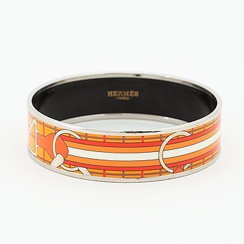 Bracelet émaillé HERMÈS En Argent Sterling 925 - Authentique Modèle #2865 - Occasion En Bon état