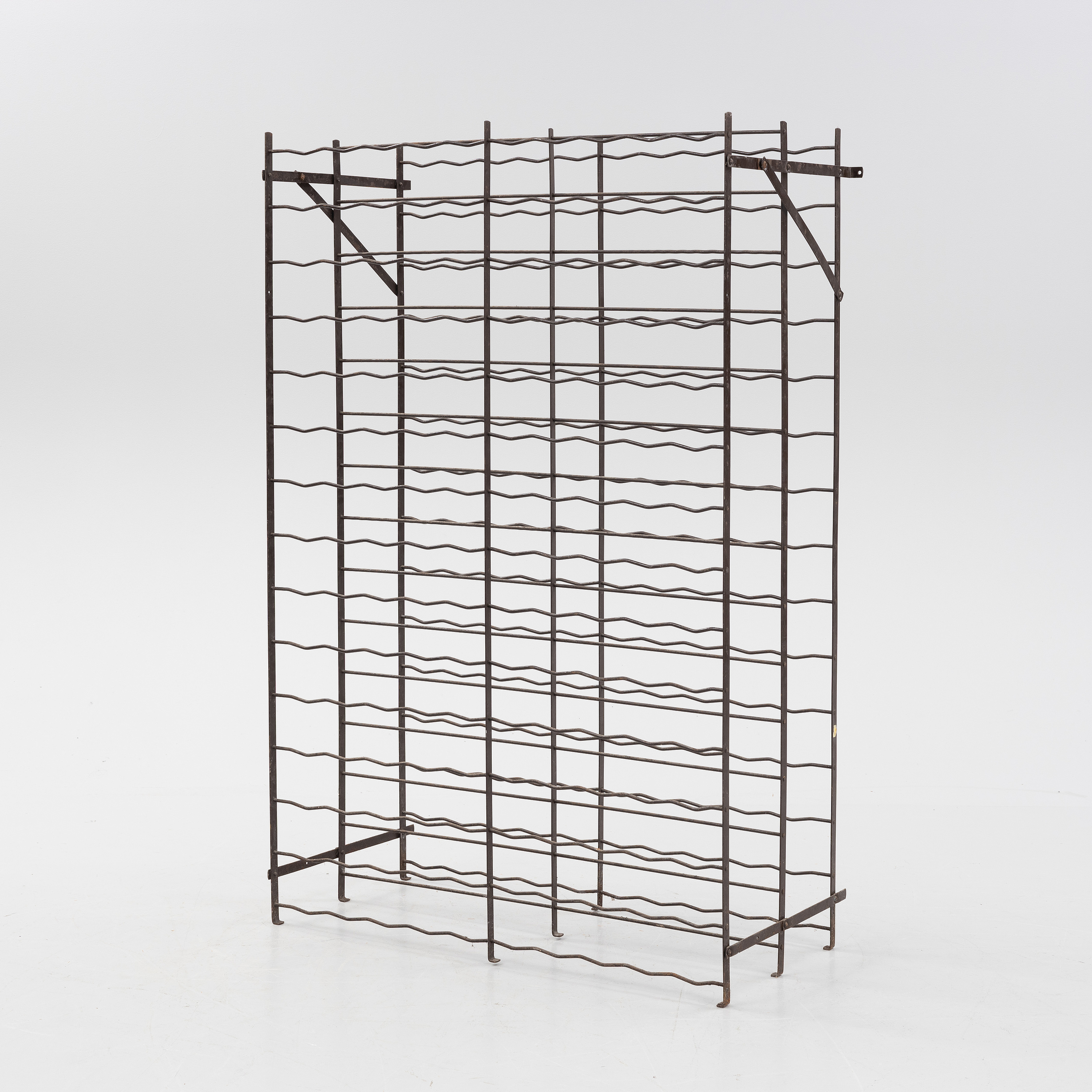 A Rigidex iron wine rack, France. Bukowskis